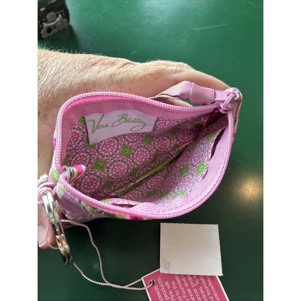 Vera Bradley Pinwheel Pink Clip Zip Id Nwt - Picture 7 of 9